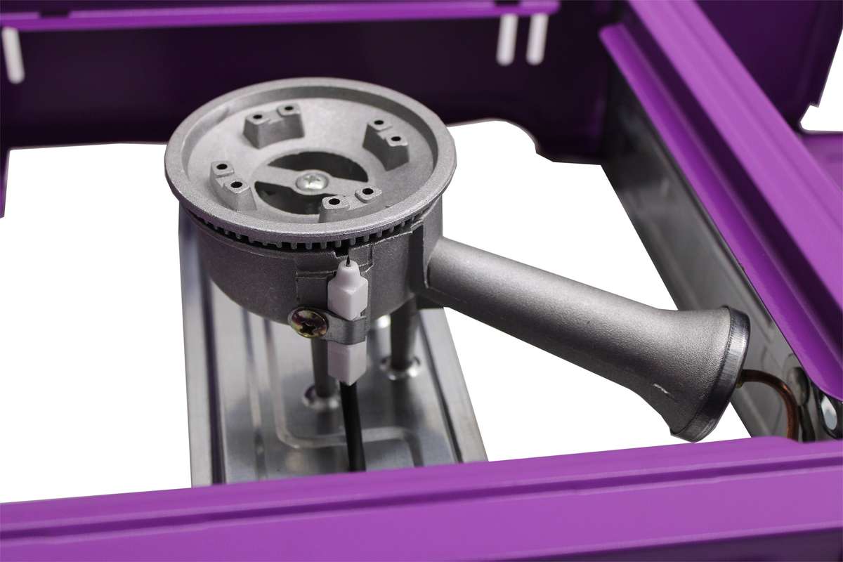 Portable One Burner Gas Stove with Heating Attachment & Carry Tongs