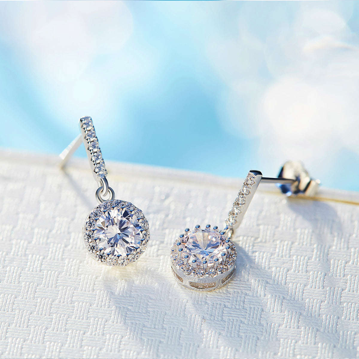Crystalli 925 Sterling Silver Sparkling Elegance Earrings