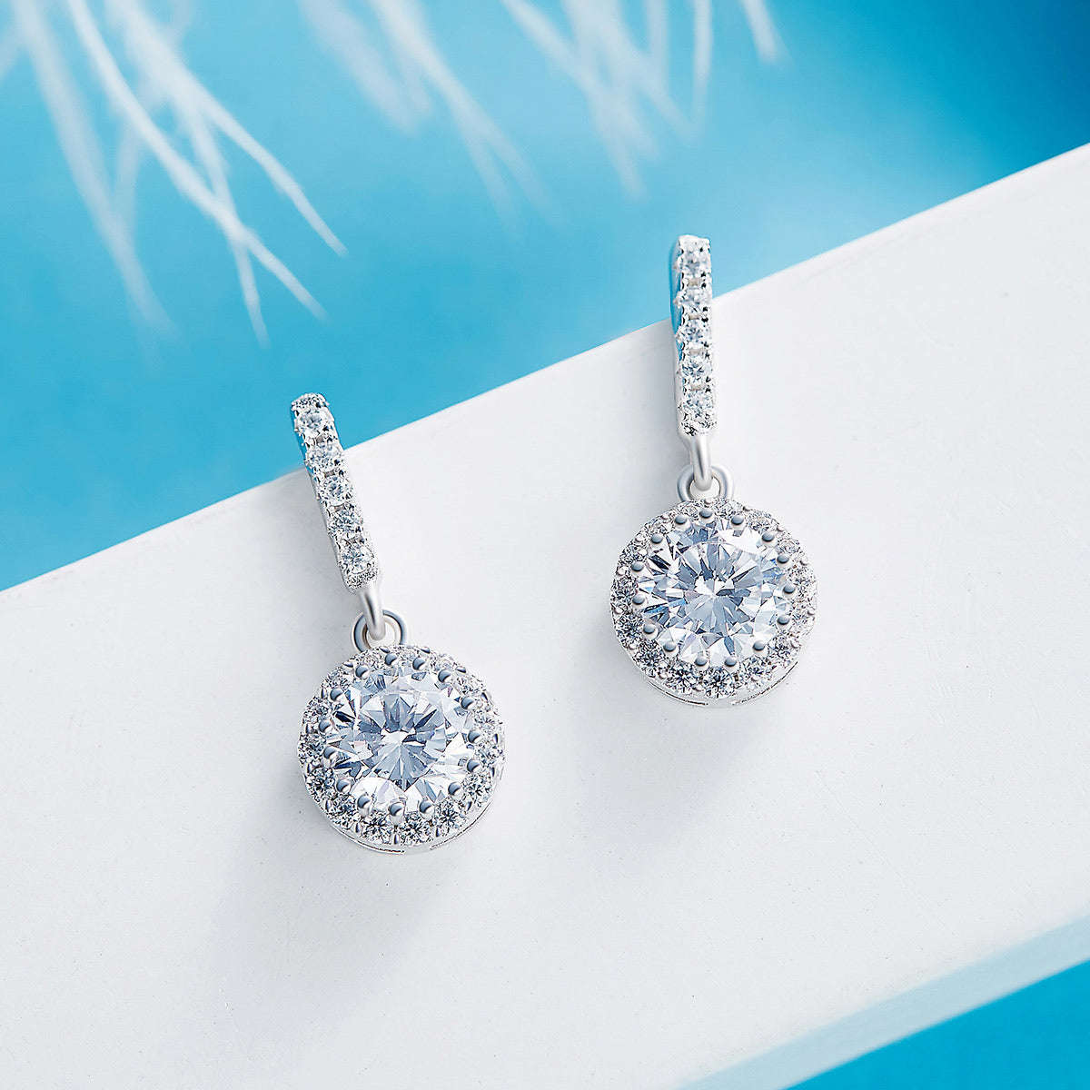 Crystalli 925 Sterling Silver Sparkling Elegance Earrings