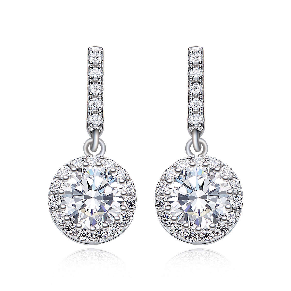 Crystalli 925 Sterling Silver Sparkling Elegance Earrings