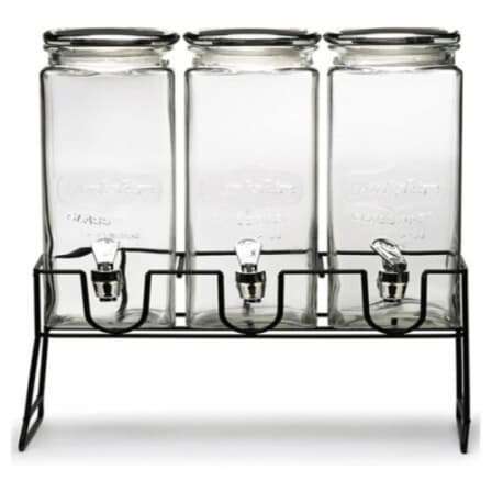 RUSeCom Triple 1.6 Litre Jar Bevarage Dispenser with Stand