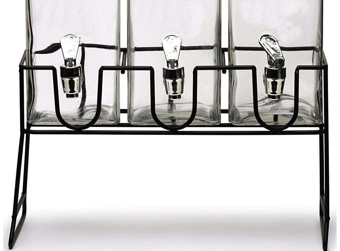 RUSeCom Triple 1.6 Litre Jar Bevarage Dispenser with Stand