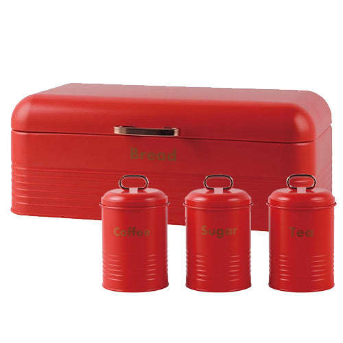 RUSeCom Totally 4pc BreadBin Combo Colour Red Retail Box