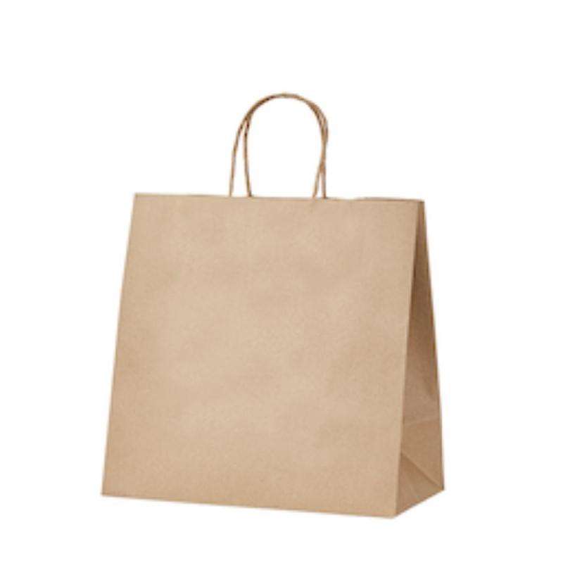 Self Opening Kraft Bags With Handles - 205Hx110Wx65G