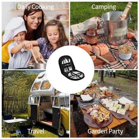 Portable Camping Stainless Steel Travel Cutlery Set