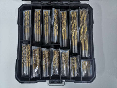 99 Piece Hss Titanium Coated High Speed Steel Drill Bit Set Power Tool Accessories Comes With Box