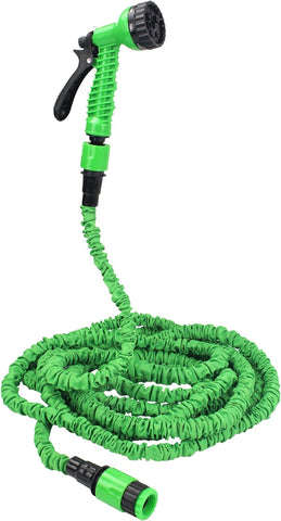 50FT Extra Long Retractable Expandable Magic Garden Hose Pipe & Spray Gun