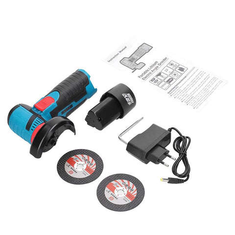 Toplionace 19500RPM 12V Rechargeable Mini Angle Grinder 800W Handheld Lithium Battery Cordless Poli