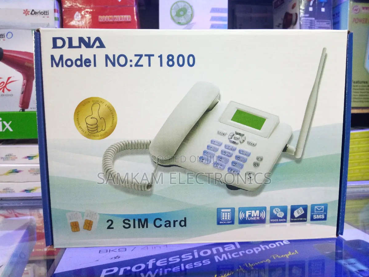 WIRELESS DESKTOP PHONE WITH 2 SIMS( BLACK)