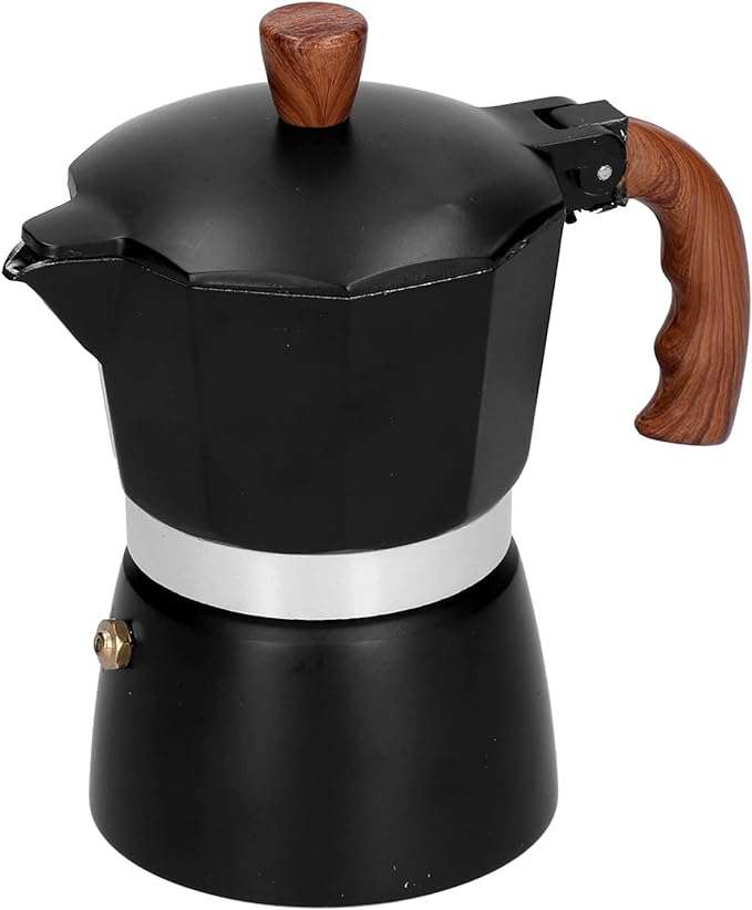 Aluminum Alloy Moka Pot Stovetop Espresso Coffee Maker Italian Moka Pot with Prevent Scalding Hand