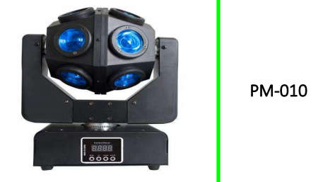 12 Moving LED Heads Laser Stage Light