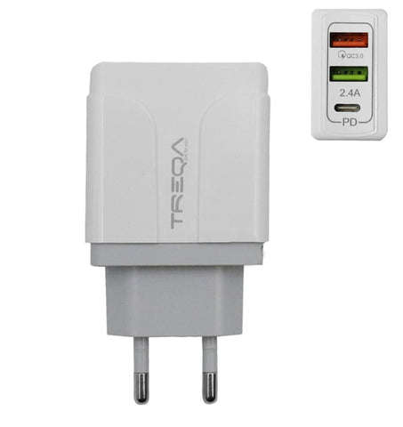 Quick Charge 2 USB Ports 5.4A, 1 USB-C Port PD 38W Wireless Charger