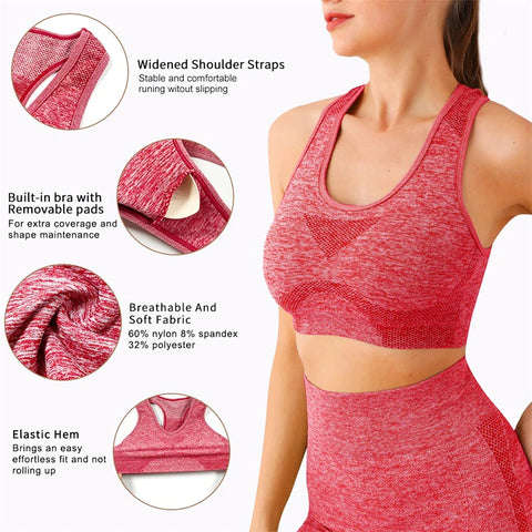 2 Pcs Set Women Workout Clothing Gym Yoga Set Fitness Sportswear