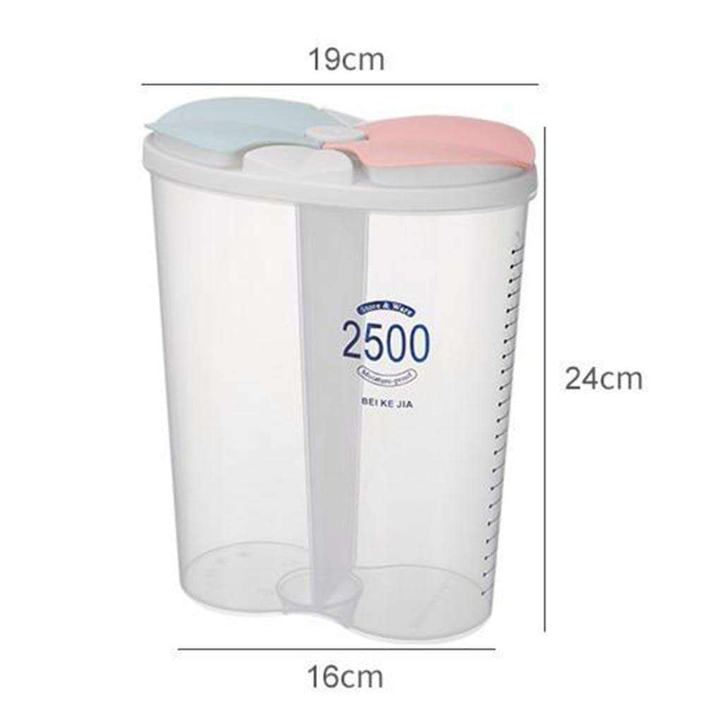 Refrigerator Miscellaneous Grains Transparent Airtight Jar Kitchen Bean Food Grade Storage Tank Divi