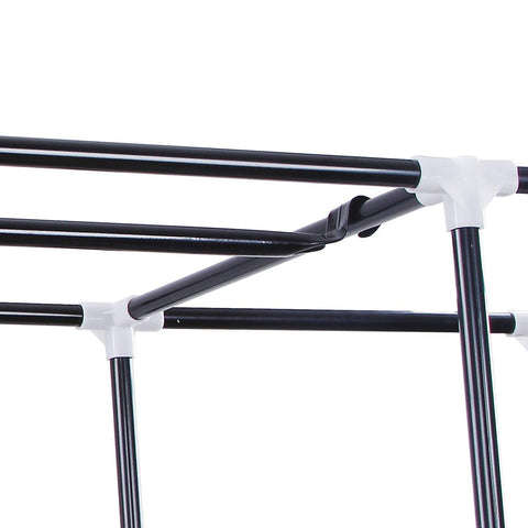 Collapsible Organizer Storage for Clothes Cupboard Closet with 5 Cabinets & 1 Long Shelves Foldable