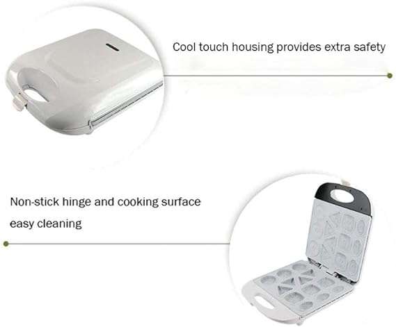 Electric Biscuit Maker, Cake Snack Cookie Machine, Non Stick Mold, Creative Quick Breakfast Kitchen