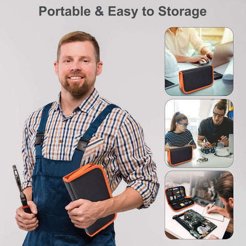 Soldering Iron Kit Welding Tools - 60W 240V LCD Screen 180-500 Temperature Adjustable Solder Wire