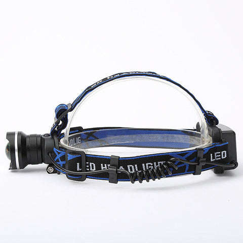 Bright T6 LED 3 Mode Zoom Focus Fish Eye Headlamp
