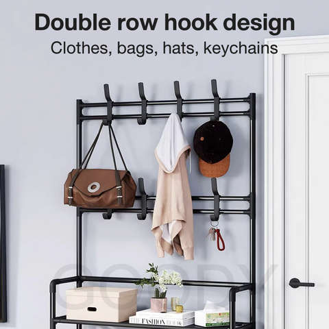 4/5 Layer Shoe Rack Storage Cabinet Simple Floor-Standing Coat Rack Shoe And Hat Rack Bedroom Clothe