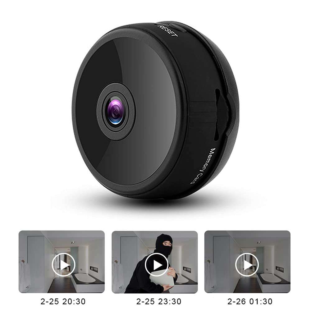 Mini Camera,1080P HD WiFi Mini Sports Camera,Wireless Network 150° Covering Wide Angle DV Night Visi