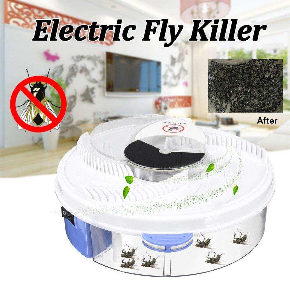 Electric Fly Trap Device with Trapping Food