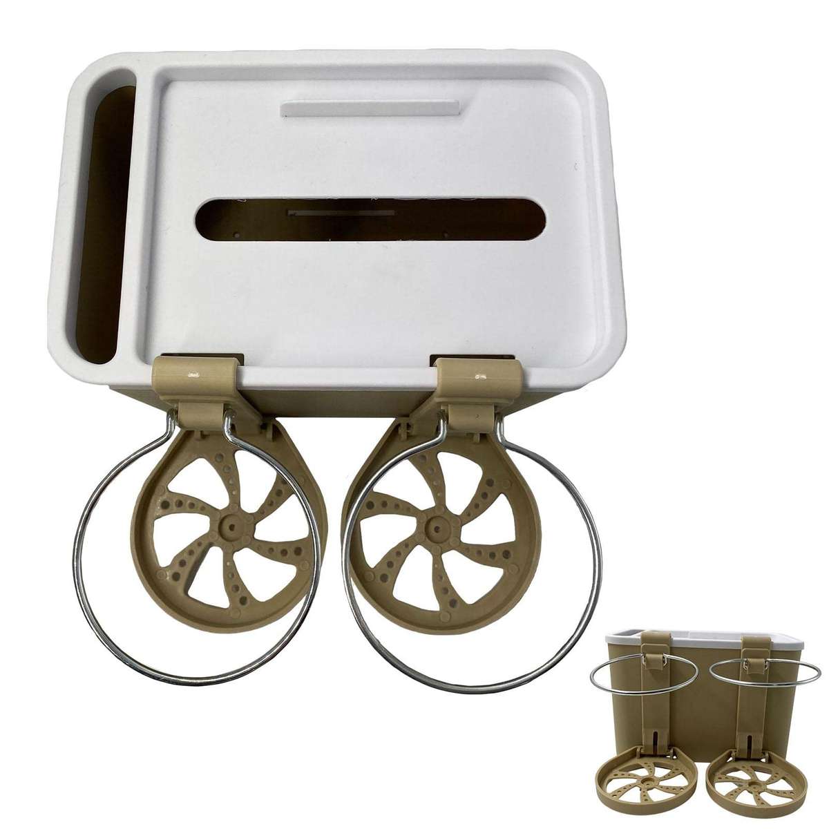 Car Armrest Storage Box Water Cup Holder, Car Seats Tissue Organizer, Multifunctional Car Accessorie