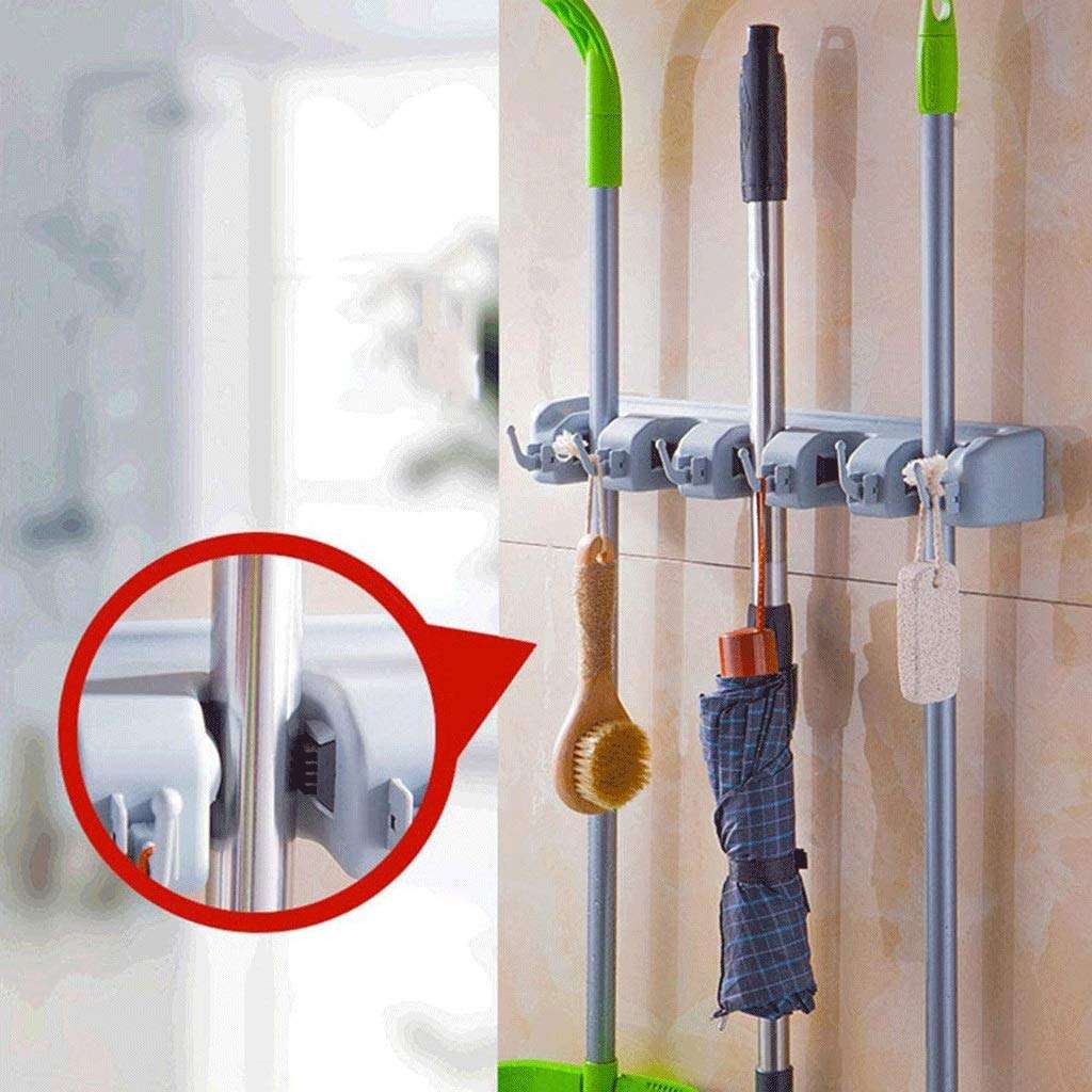 Broom Holder and Garden Tool Organizer Rake or Mop Handles (Color : Gray)