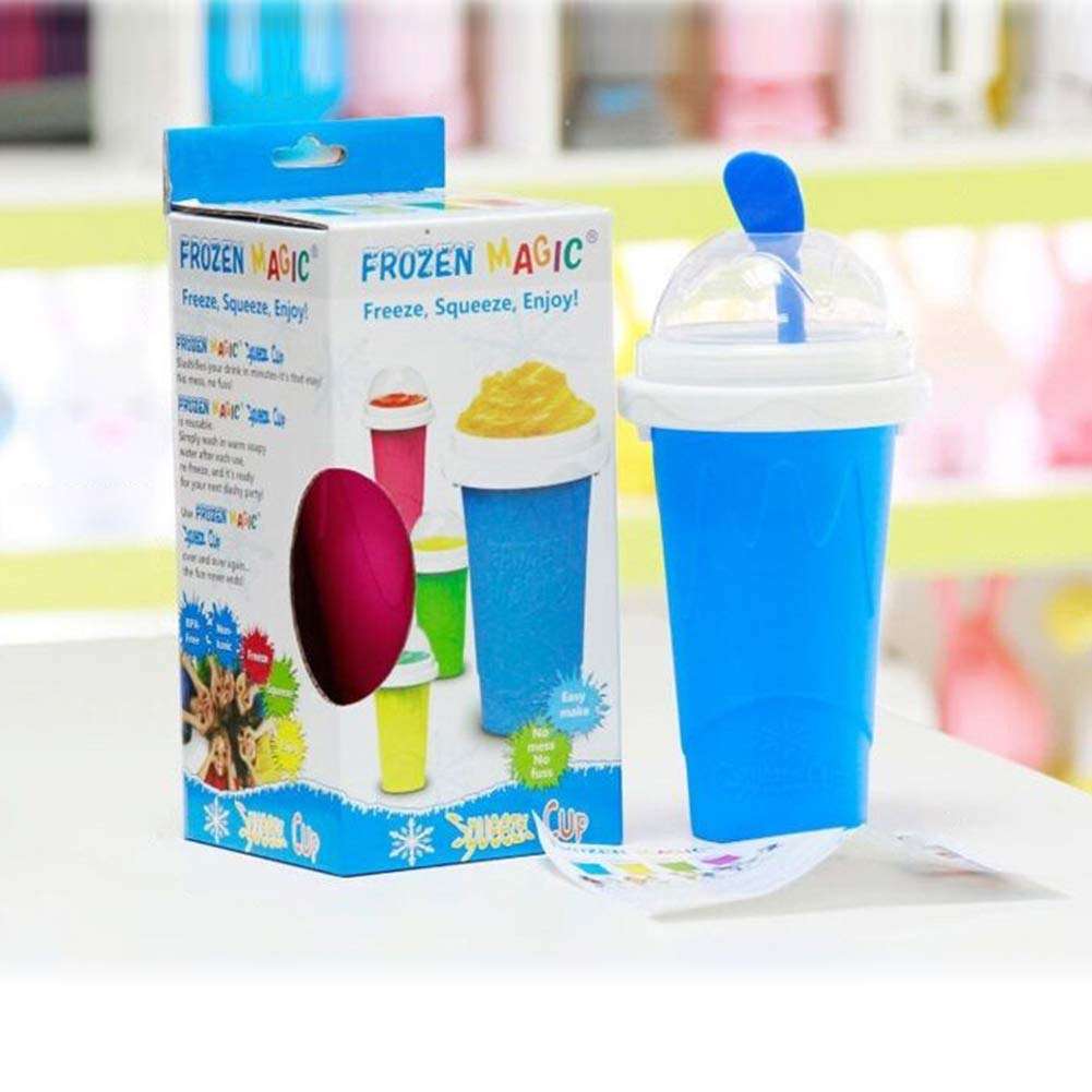 Slushy Maker Cup The Tiktok Frozen Magic Squeeze Cup Double Layer Magic Quick Frozen Smoothies Cup