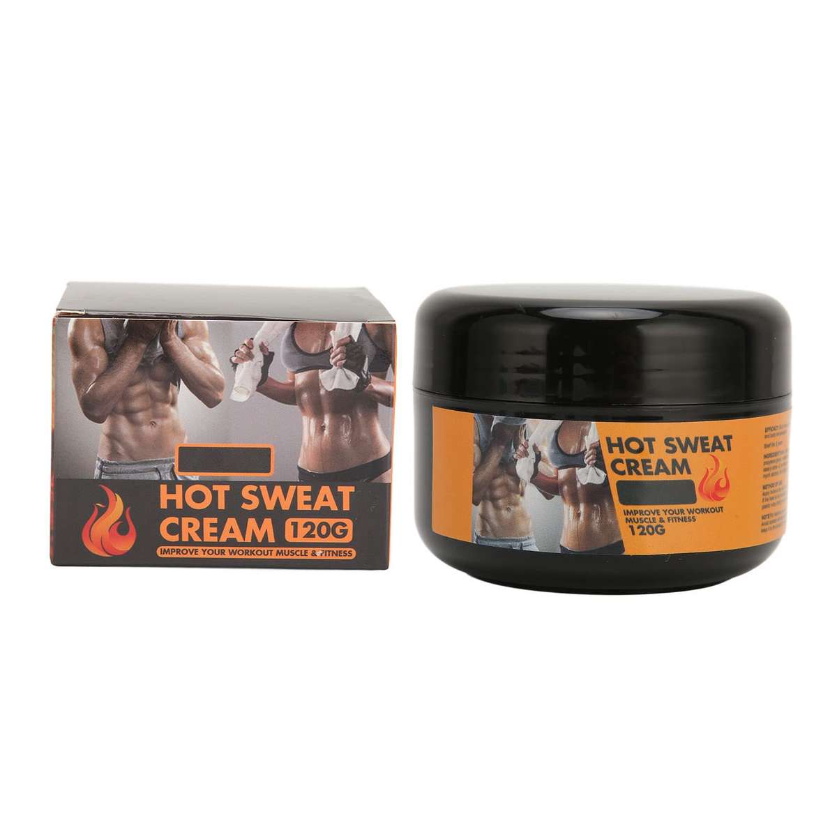 120G Hot Sweat Cream, Abdominal Training Cream, Cellulite Abdominal Fat Burning, Fittes Bodybuilding