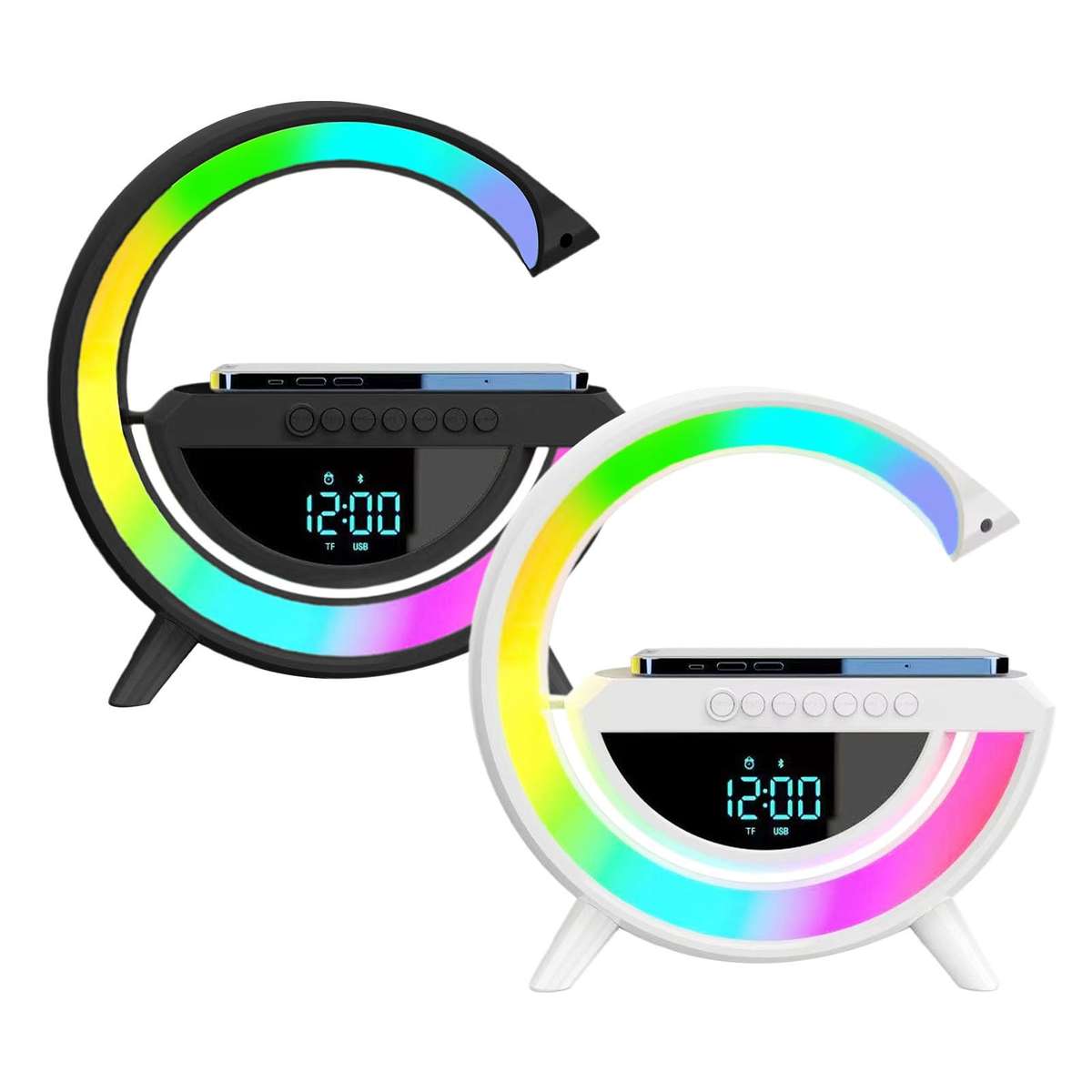 Wireless Speaker Charger,Smart Lamp Speaker With Wireless Charger,Dimmable Night Light G Speaker Lam