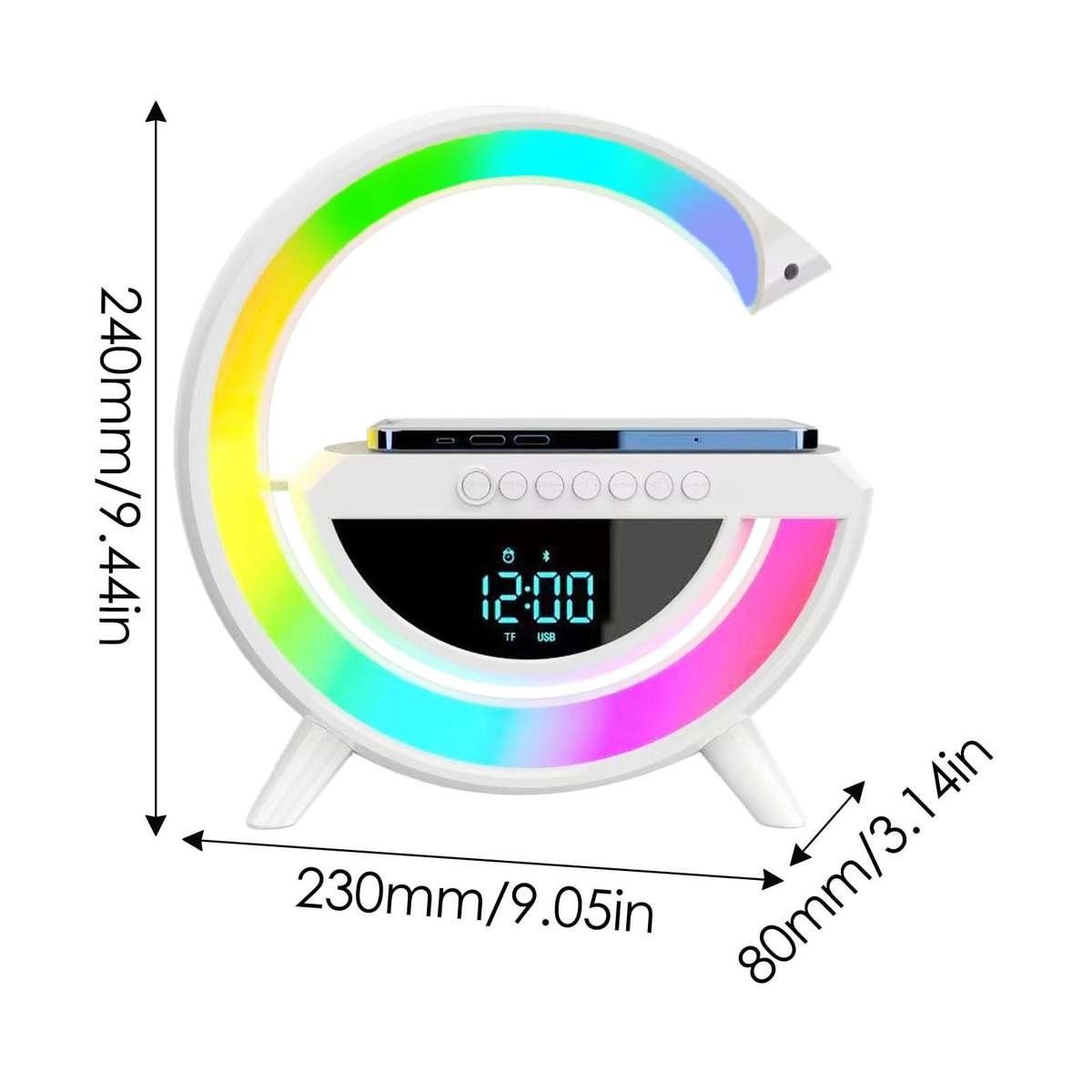 Wireless Speaker Charger,Smart Lamp Speaker With Wireless Charger,Dimmable Night Light G Speaker Lam