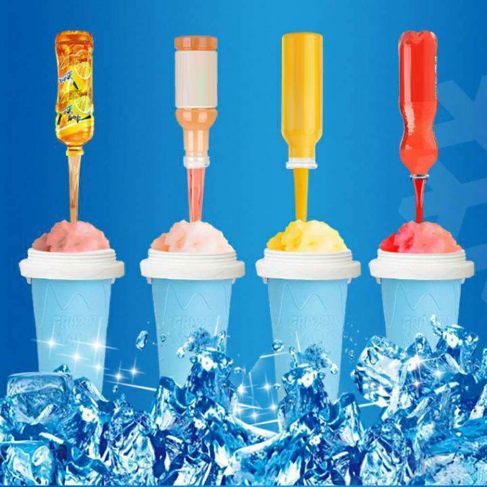 Slushy Maker Cup The Tiktok Frozen Magic Squeeze Cup Double Layer Magic Quick Frozen Smoothies Cup