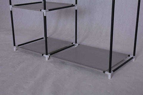 Collapsible Organizer Storage for Clothes Cupboard Closet with 5 Cabinets & 1 Long Shelves Foldable