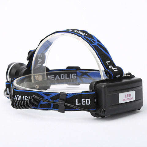 Bright T6 LED 3 Mode Zoom Focus Fish Eye Headlamp