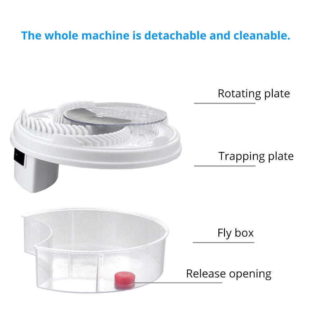 Electric Fly Trap Device with Trapping Food