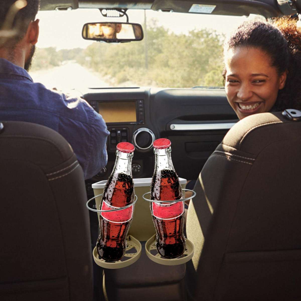 Car Armrest Storage Box Water Cup Holder, Car Seats Tissue Organizer, Multifunctional Car Accessorie