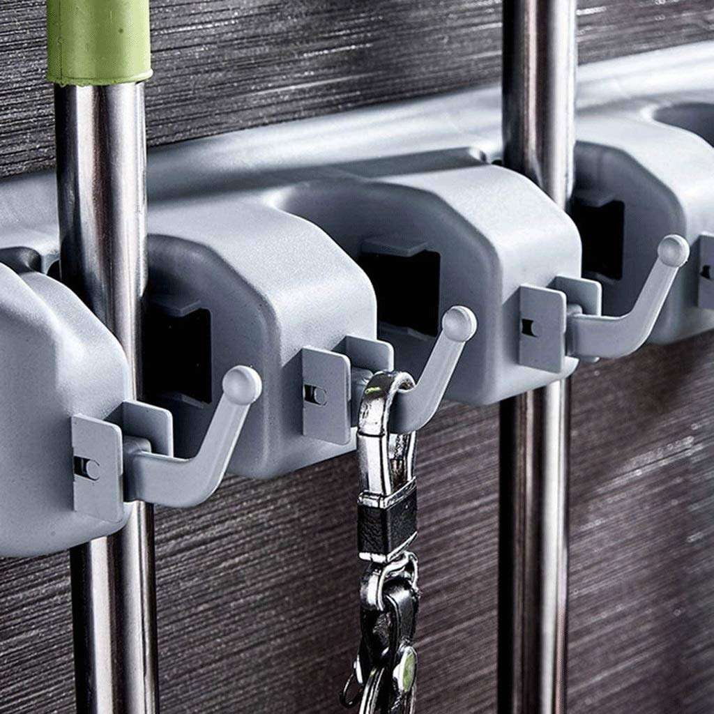 Broom Holder and Garden Tool Organizer Rake or Mop Handles (Color : Gray)