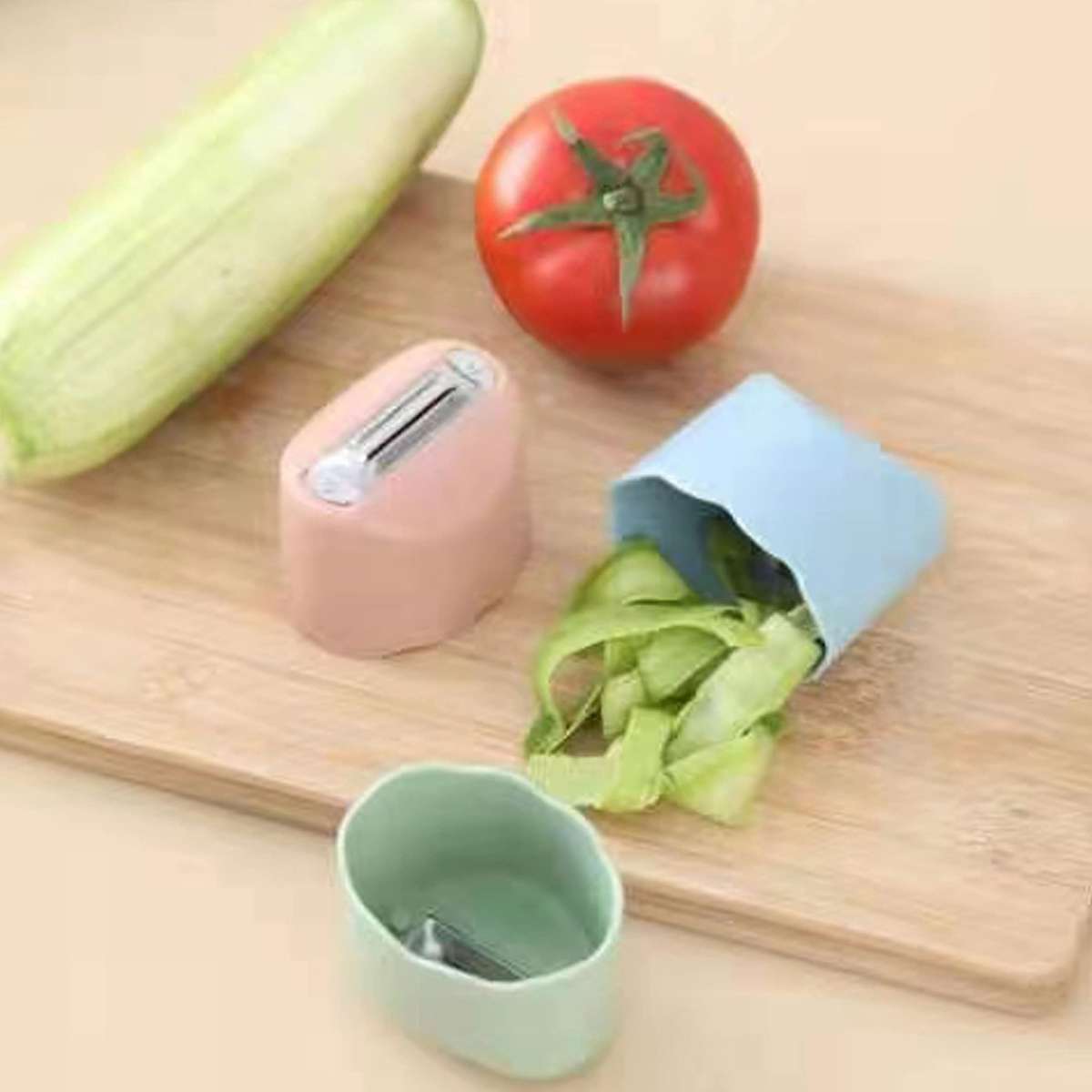 Vegetable Peeler Fruit Peeler with Storage Double Sided Smart Stainless Steel and Plastic Peelers