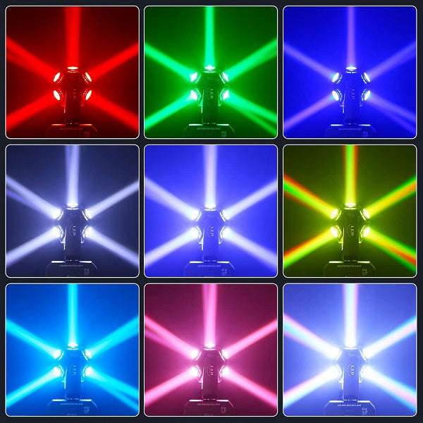 12 Moving LED Heads Laser Stage Light