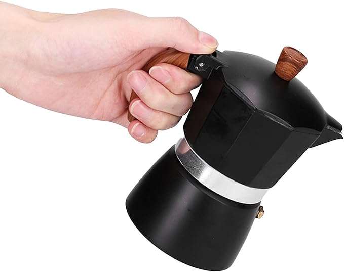 Aluminum Alloy Moka Pot Stovetop Espresso Coffee Maker Italian Moka Pot with Prevent Scalding Hand