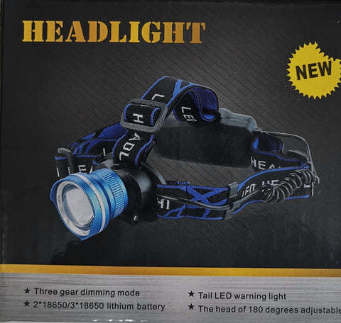 Bright T6 LED 3 Mode Zoom Focus Fish Eye Headlamp
