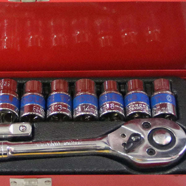 12Pcs Hand Tool With Sockets Quick Release Ratchet Wrench Set