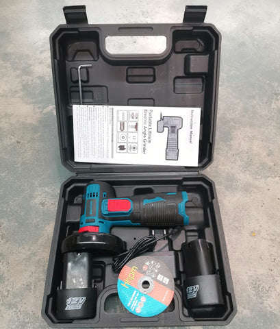 Toplionace 19500RPM 12V Rechargeable Mini Angle Grinder 800W Handheld Lithium Battery Cordless Poli