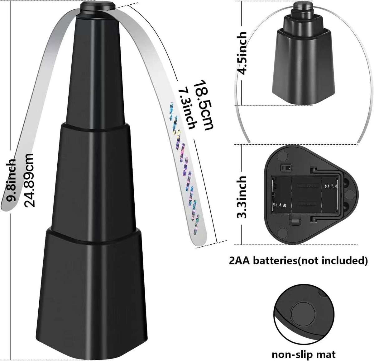 Fly Fans for Tables Fly Repellent Fan Indoor Outdoor with Holographic Blades Keep Flies Away