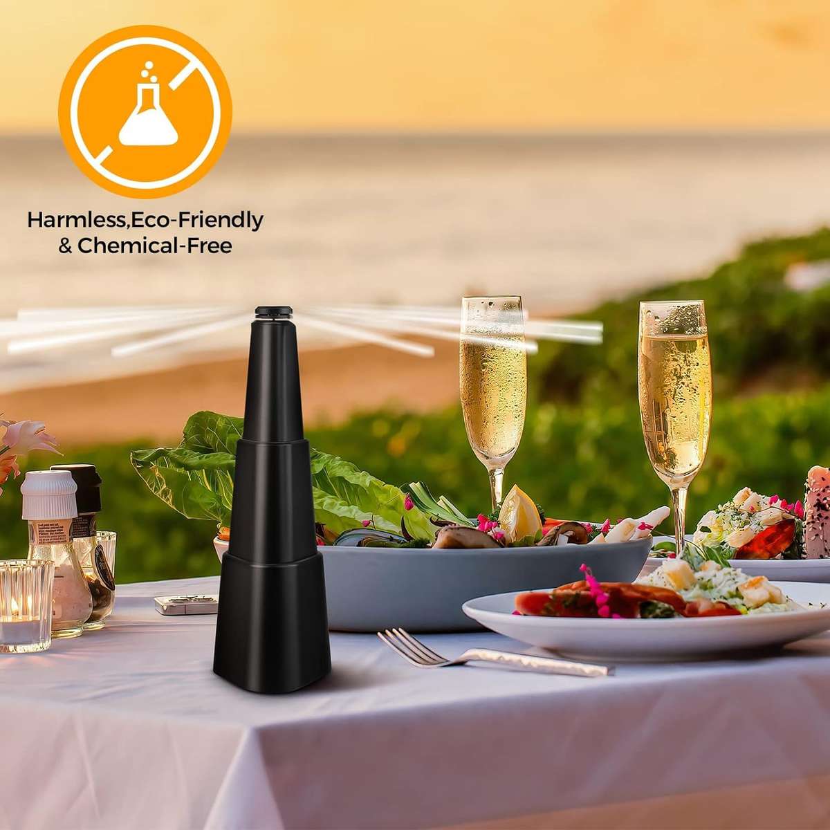 Fly Fans for Tables Fly Repellent Fan Indoor Outdoor with Holographic Blades Keep Flies Away