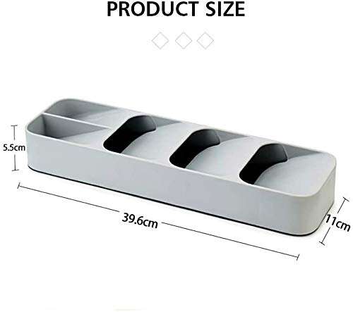 Plastic Drawer Cutlery Organizer Tray Kitchen Storage Holder Rack for Cutlery Silverware Compact Cut