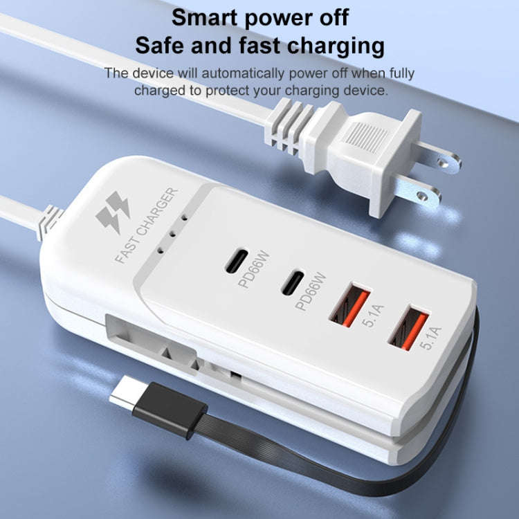 5.1A Fast Rack Charger 2 x USB & 2 x Type C PD Charging Ports