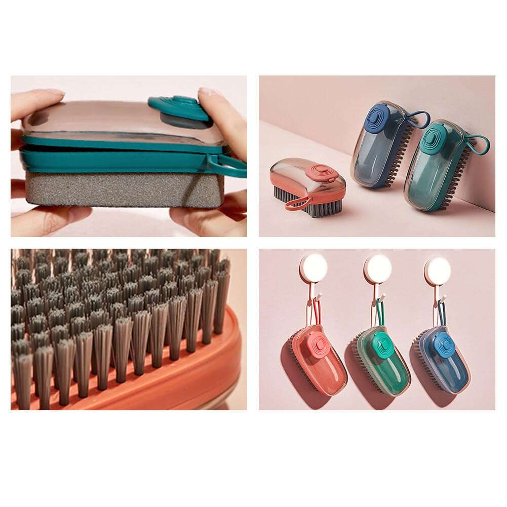 Home Multi Hydraulic Cleaning Brush 3 in 1 Automatic Liquid Addition Soft Bristle Laundry Brush wit