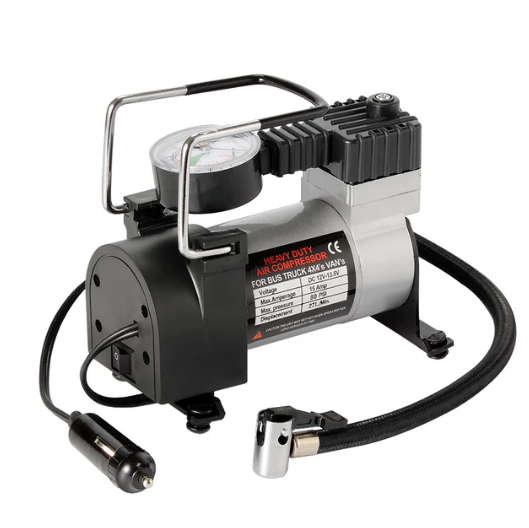 DC 12V 12A Heavy Duty Air Compressor With Pressure Gauge And Three Nozzle Adapters 965KPA