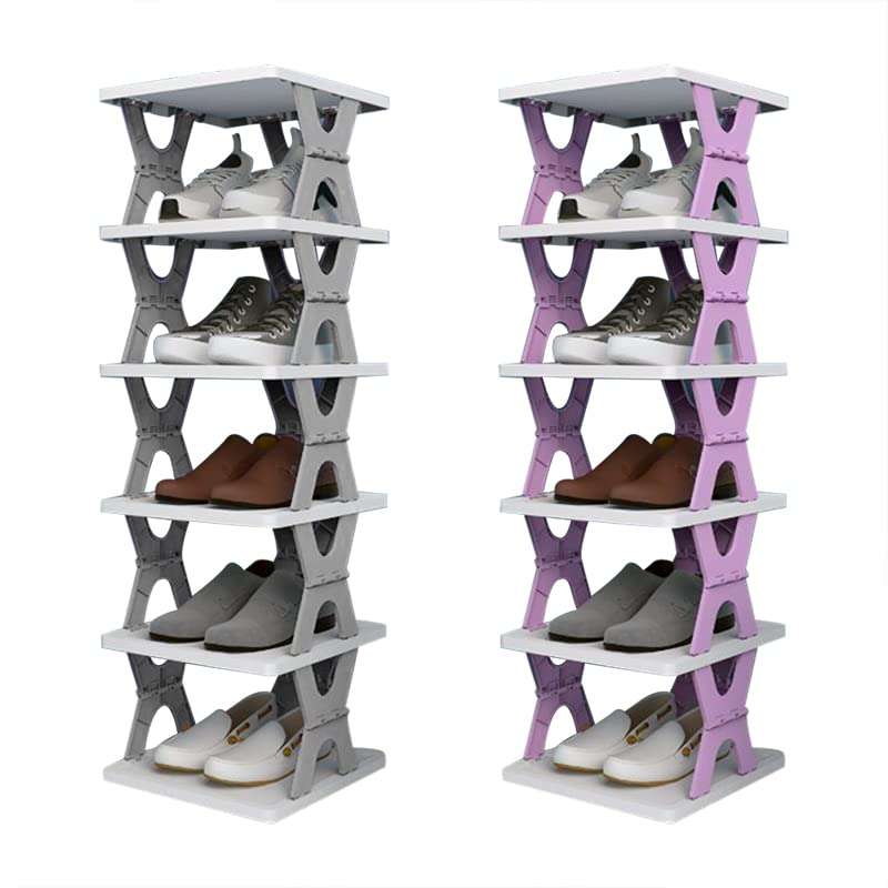 Smart Store Collapsible Shoes Stand,Shoe Tower Rack Suit for Small Spaces,Closet,Small Entryway,Easy